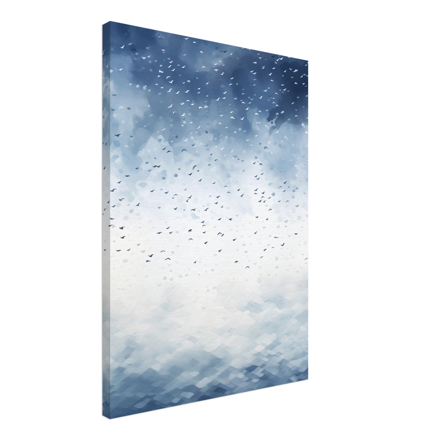 Vogelschwarm über dem Ozean Leinwand 50x70 cm - Pixara