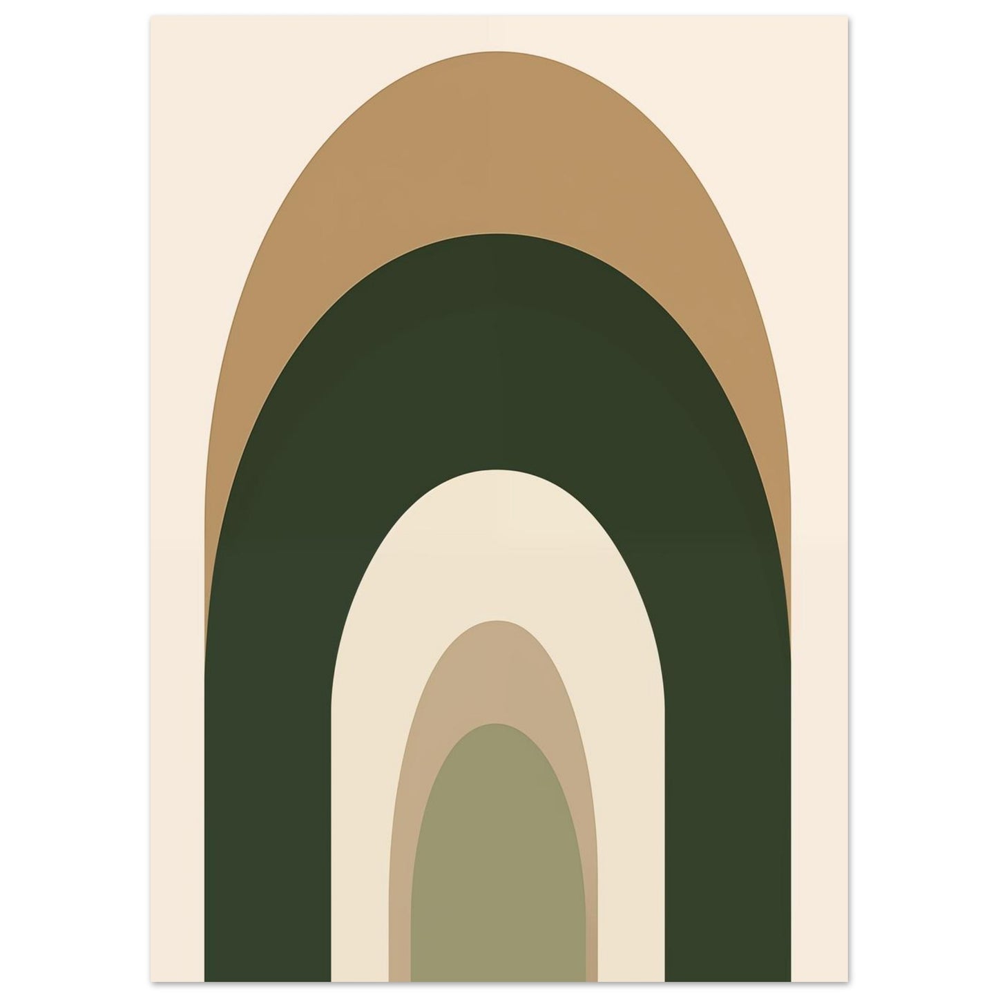 Geometrische Bögen in Naturtönen 13x18 cm - Pixara