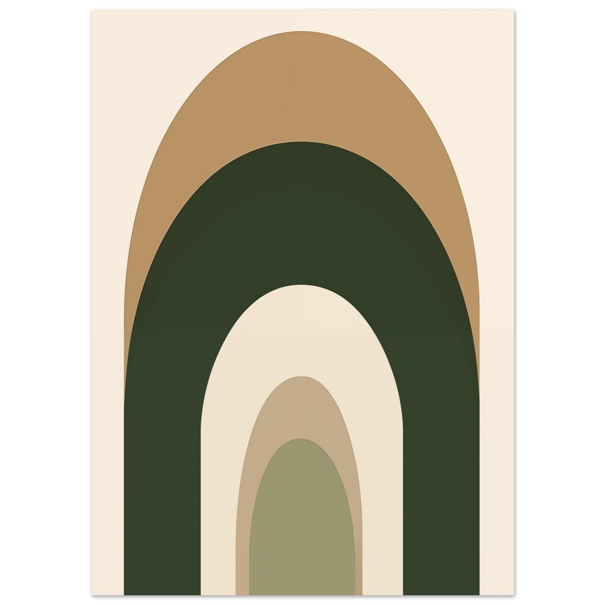 Geometrische Bögen in Naturtönen 13x18 cm - Pixara
