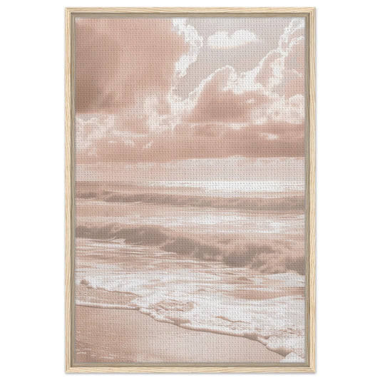 Flüsternde Wellen | Gerahmte Leinwand Holzrahmen 60x90 cm - Pixara