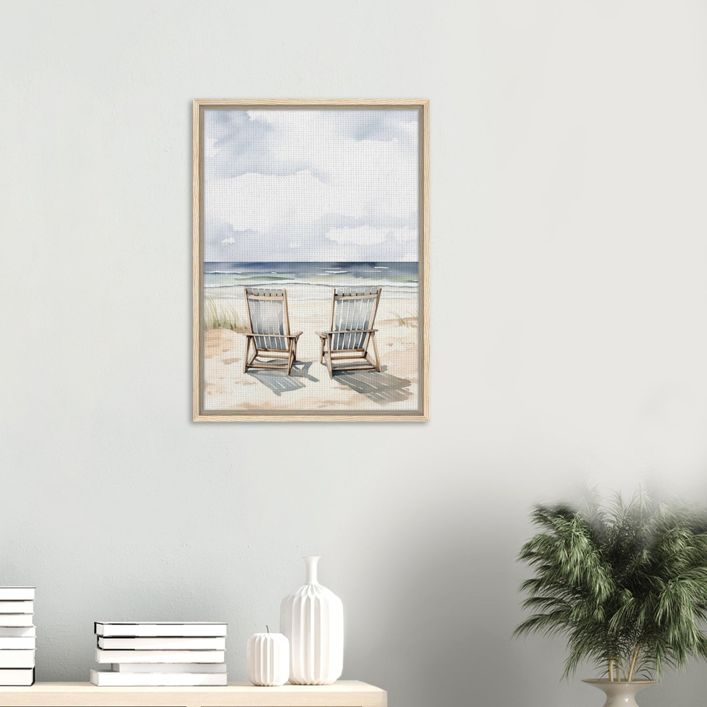 Strandruhe | Gerahmte Leinwand - Pixara