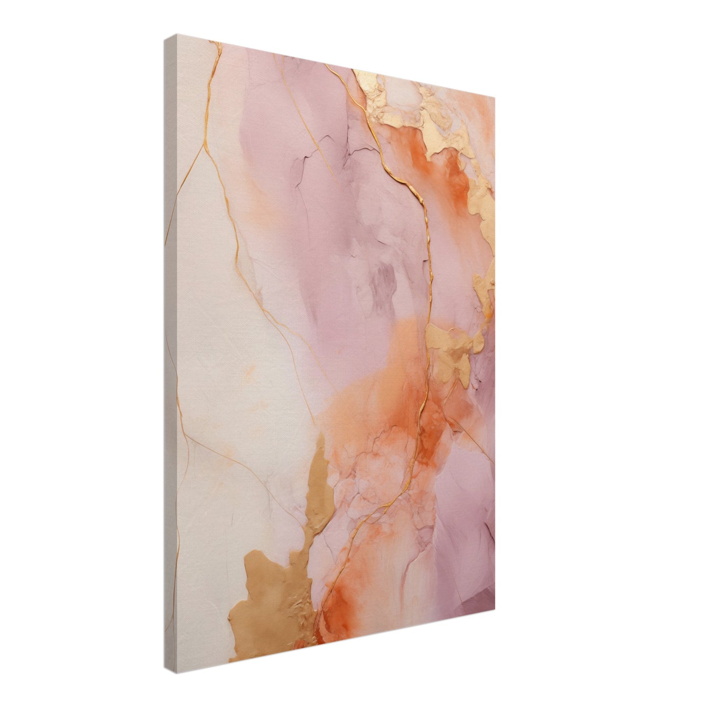 Lila-Gold Impasto Leinwand 50x70 cm - Pixara