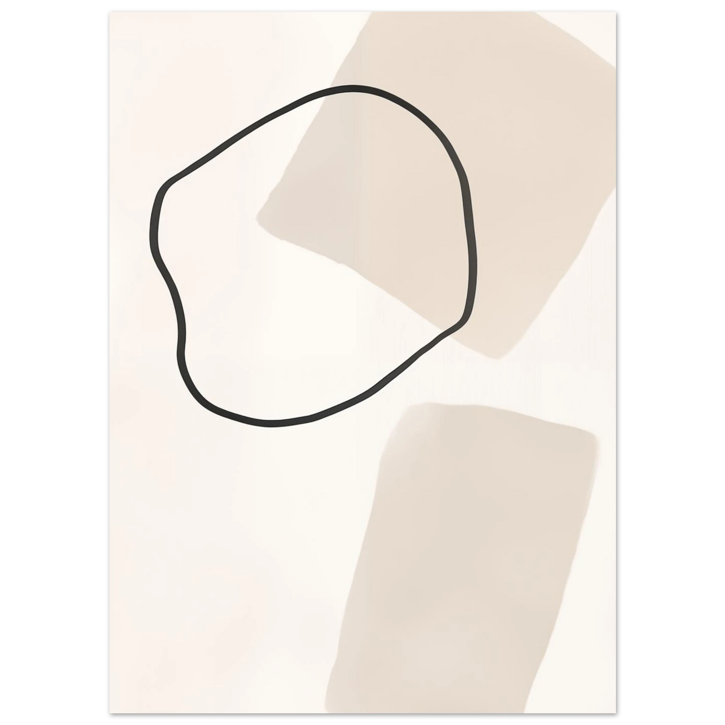 Abstrakte Balance in Beige Poster 13x18 cm - Pixara