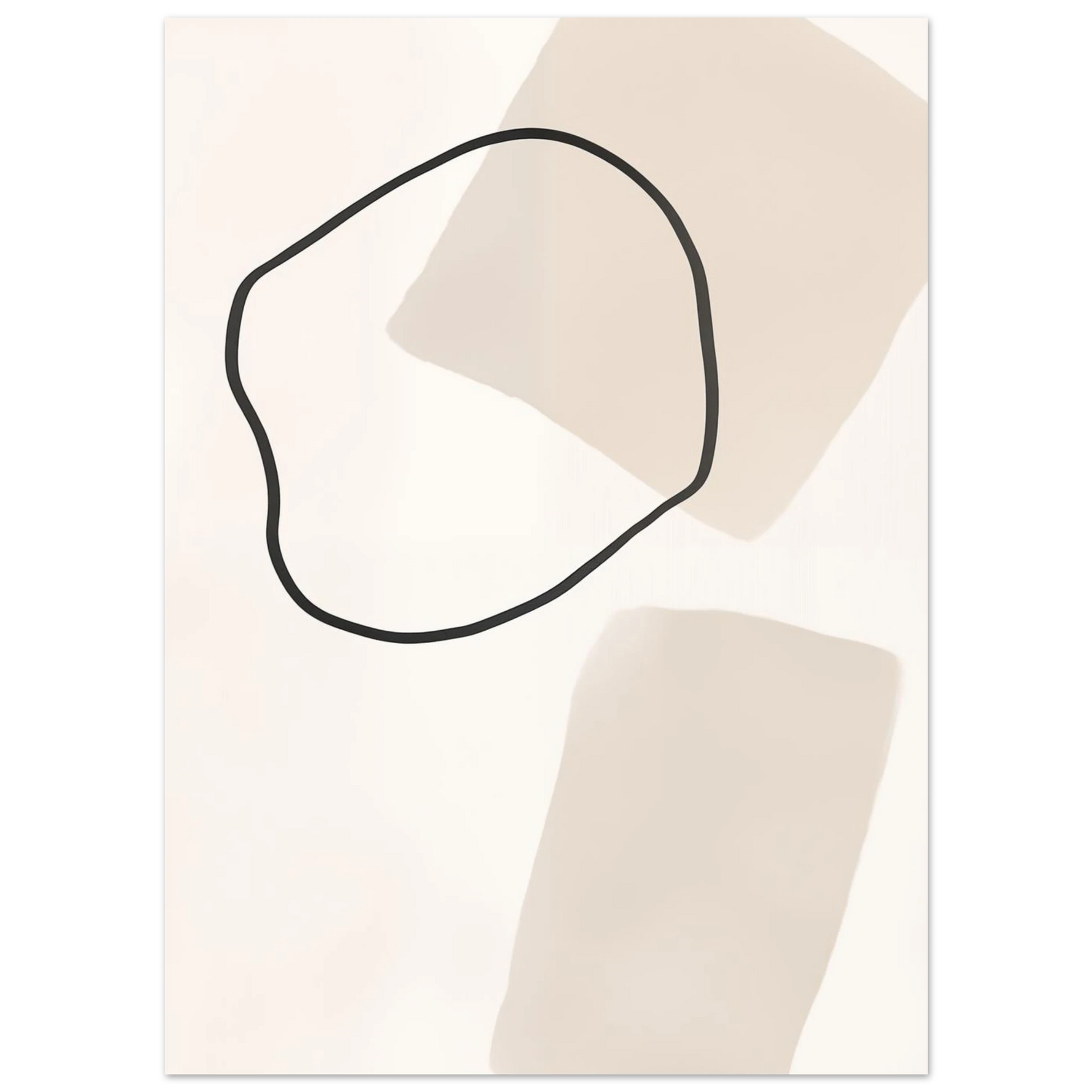 Abstrakte Balance in Beige Poster 13x18 cm - Pixara