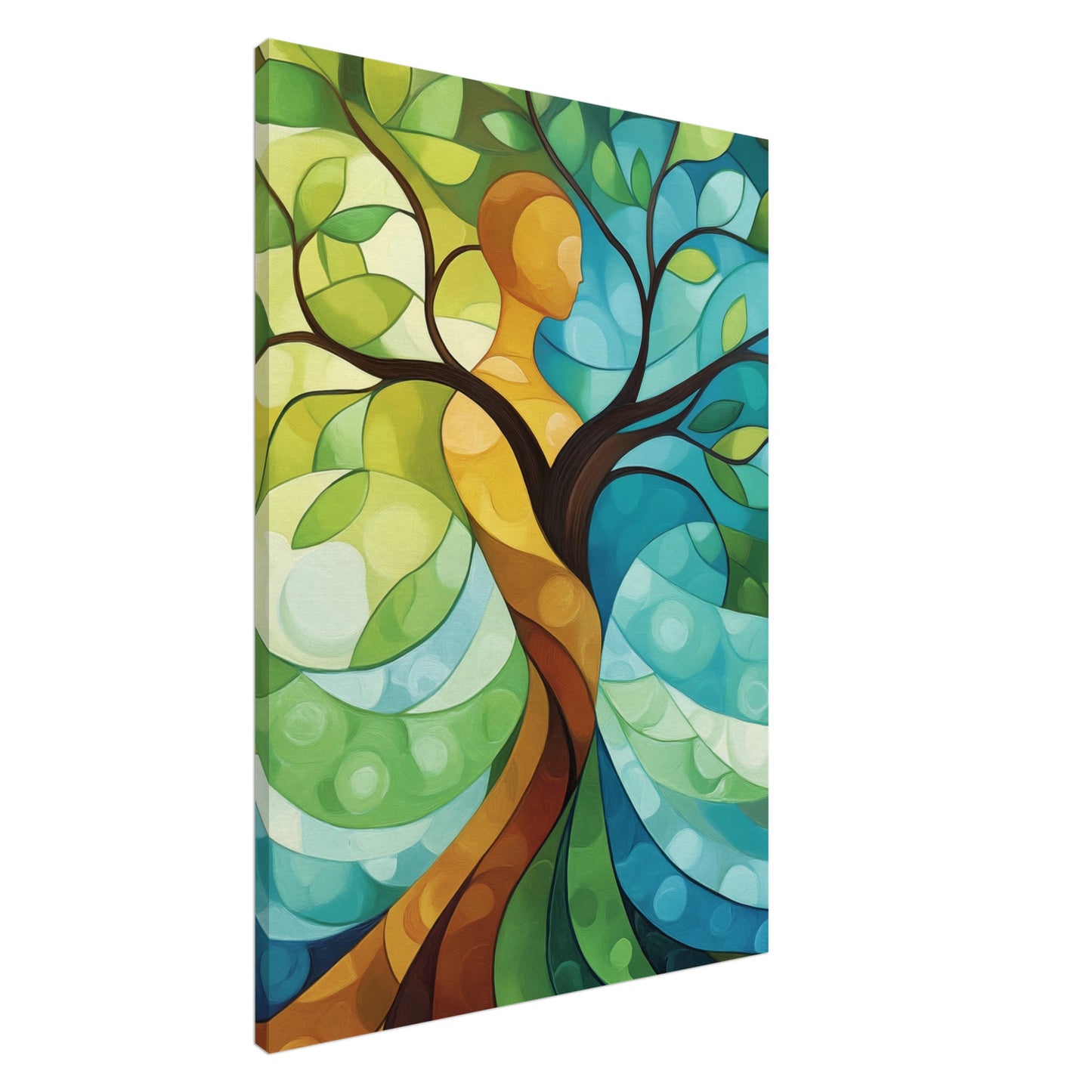 Die Symbiose von Mensch und Natur Leinwand 70x100 cm - Pixara