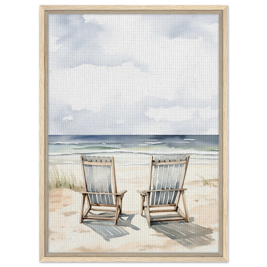 Strandruhe | Gerahmte Leinwand Holzrahmen 50x70 cm - Pixara