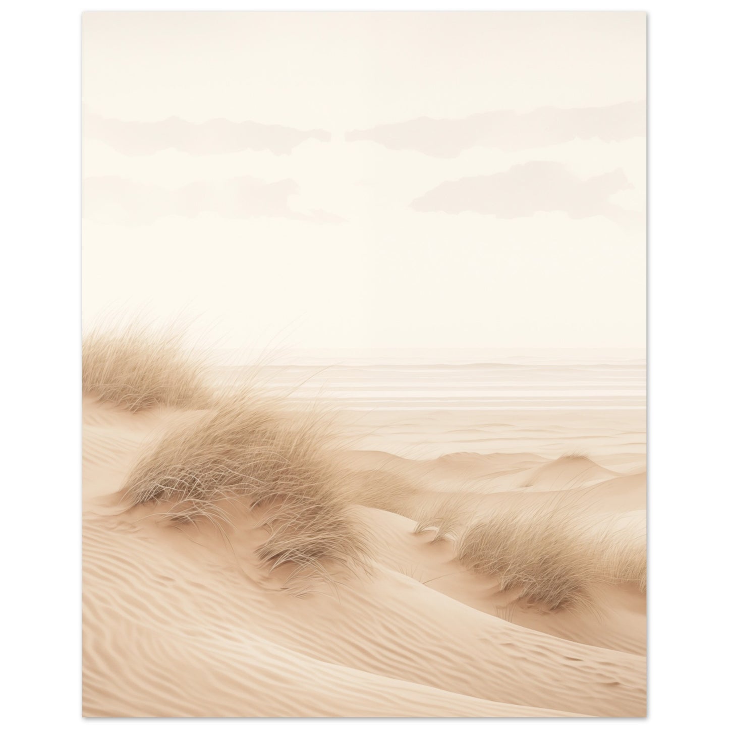 Sanfte Dünenlandschaft Poster 20x25 cm - Pixara