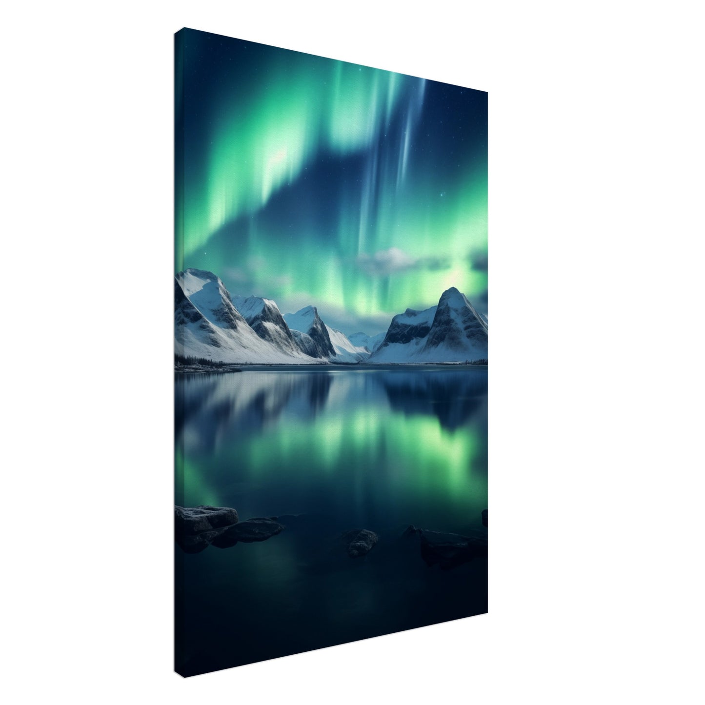Polarlichter Leinwand 60x90 cm - Pixara