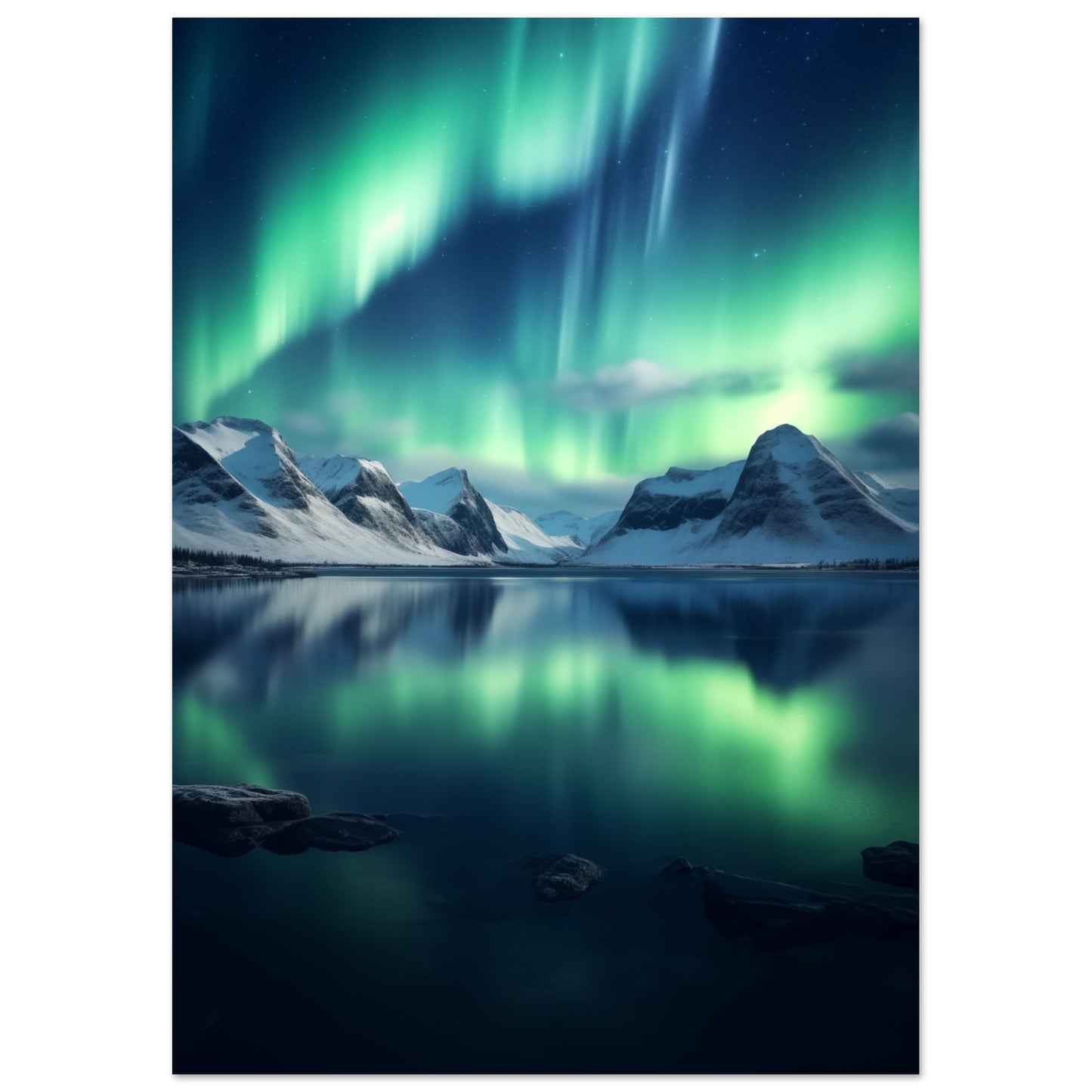 Polarlichter Poster A4 21x29.7 cm - Pixara