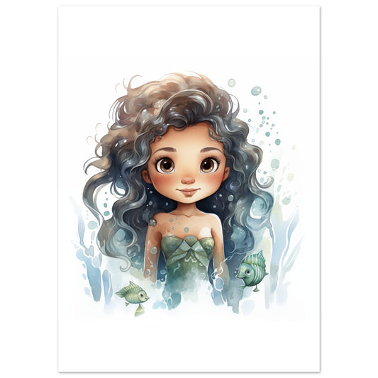 Meerjungfrau "Marlen" Poster 50x70 cm - Pixara