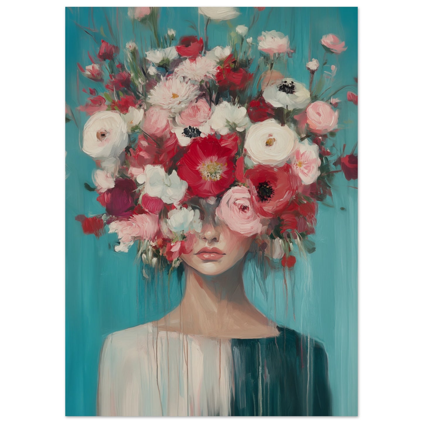 Florale Fantasie Poster 50x70 cm - Pixara