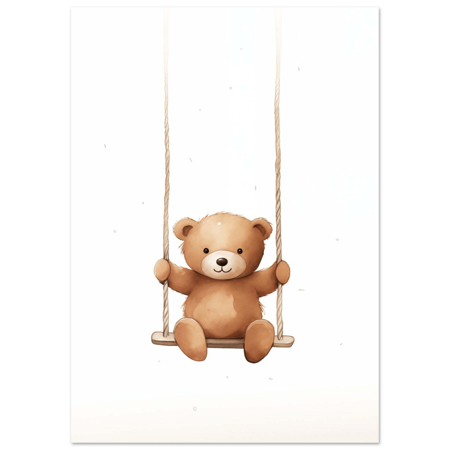 "Swingy", der kleine Bär Poster A4 21x29.7 cm - Pixara