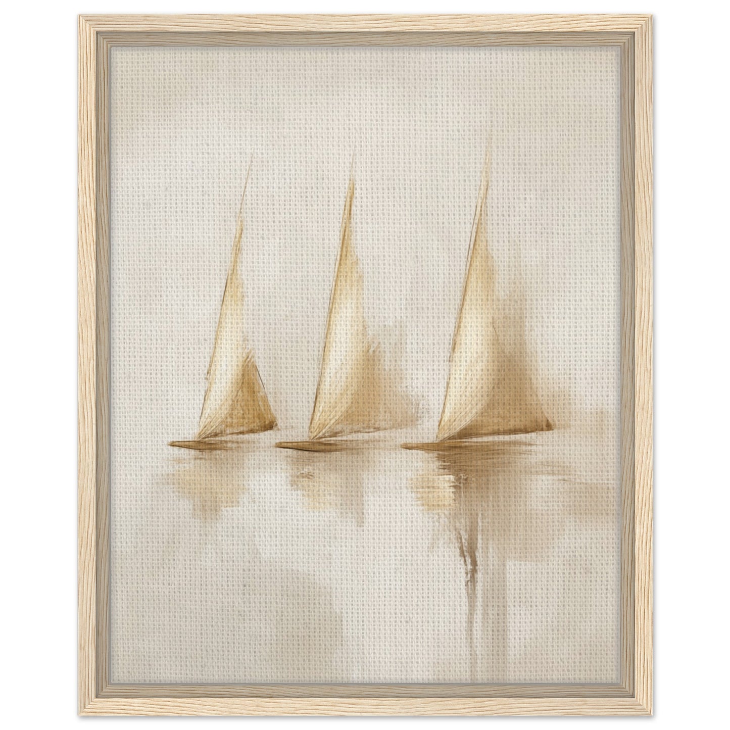 Ruhige Segel | Gerahmte Leinwand Holzrahmen 40x50 cm - Pixara