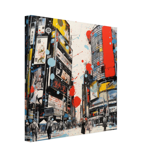 Pulsierendes Shibuya Leinwand 30x30 cm - Pixara