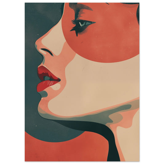 Rouge Silhouette 13x18 cm - Pixara