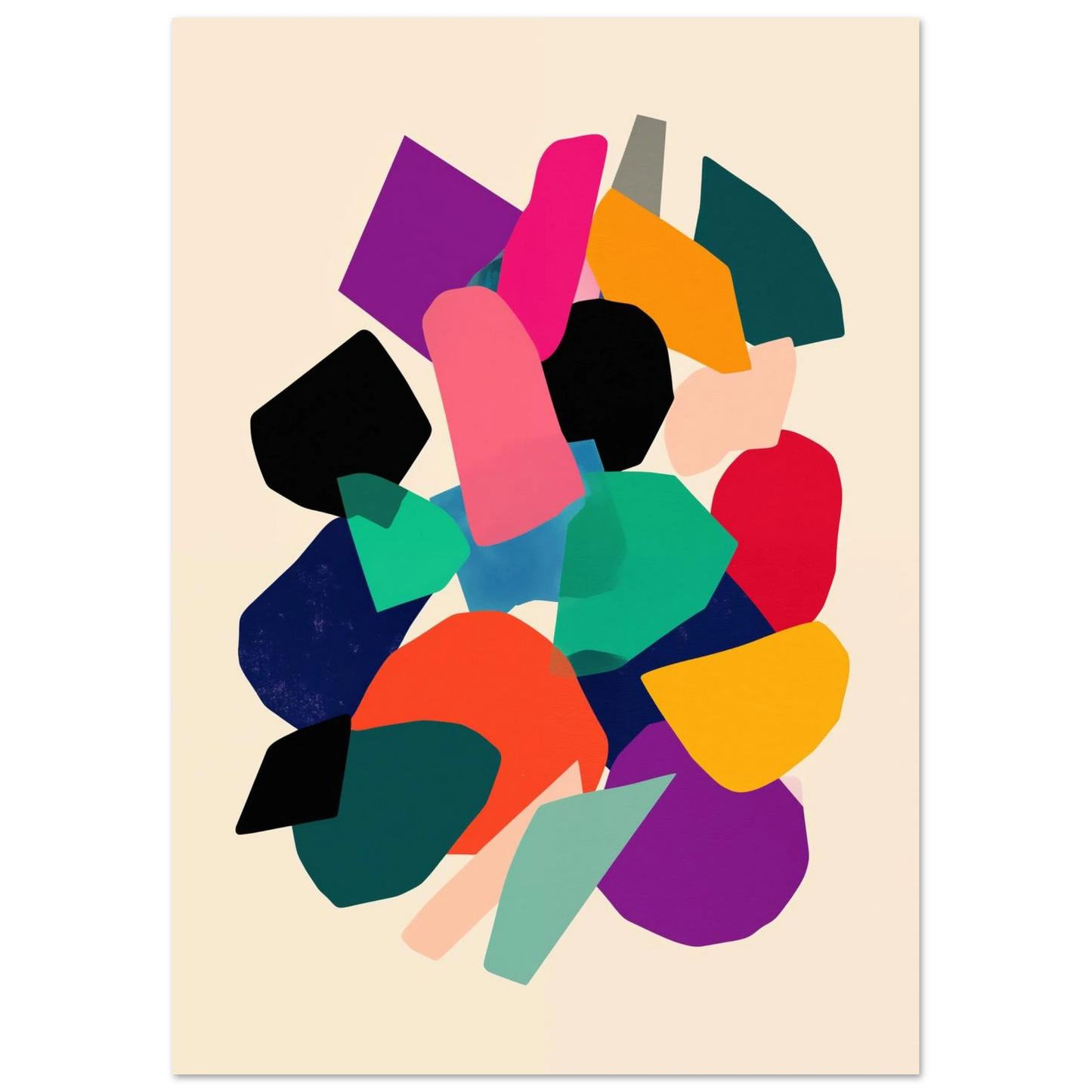 Farbfragment No. 01 Poster 21x29.7 cm - Pixara