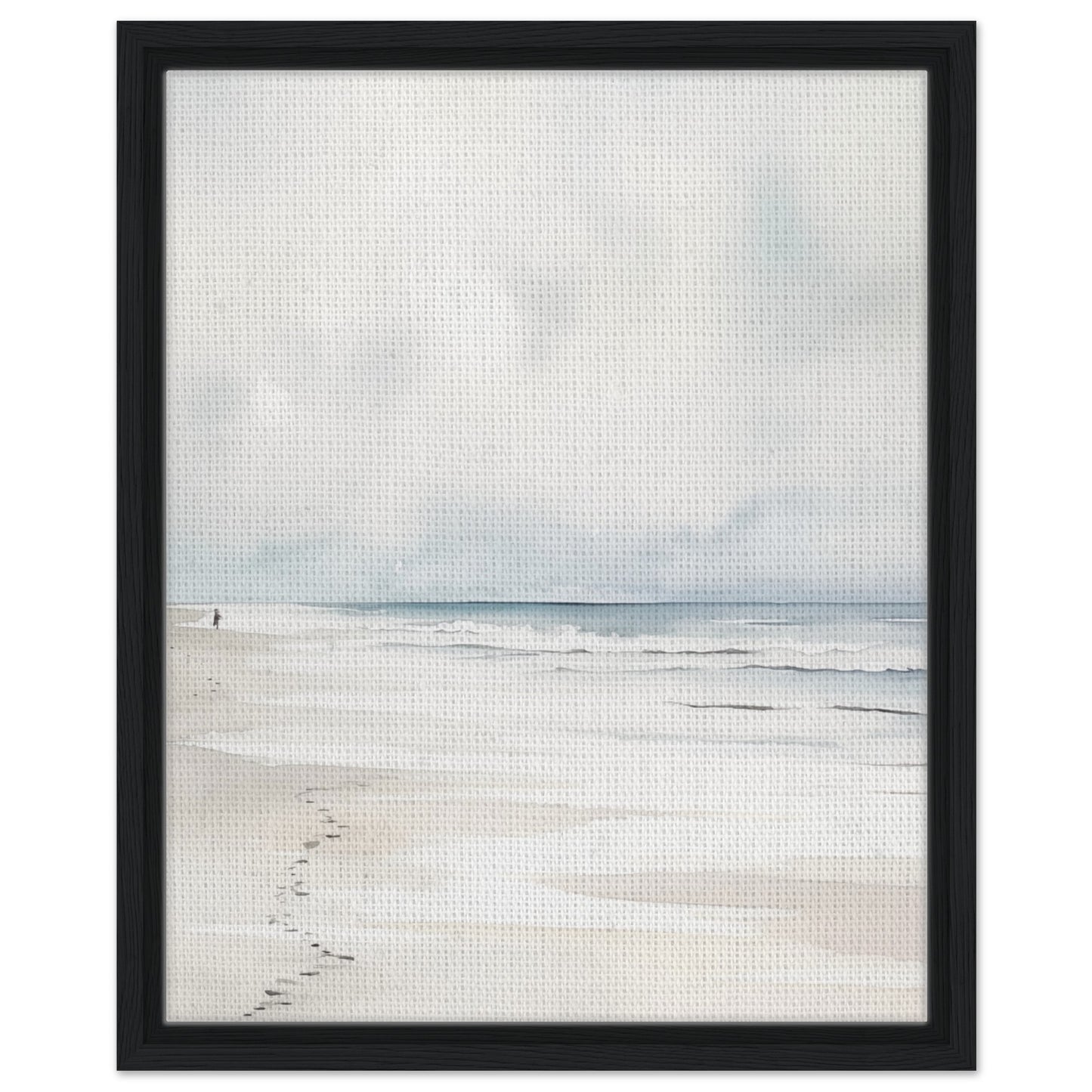 Sandspuren | Gerahmte Leinwand Schwarzer Rahmen 40x50 cm - Pixara