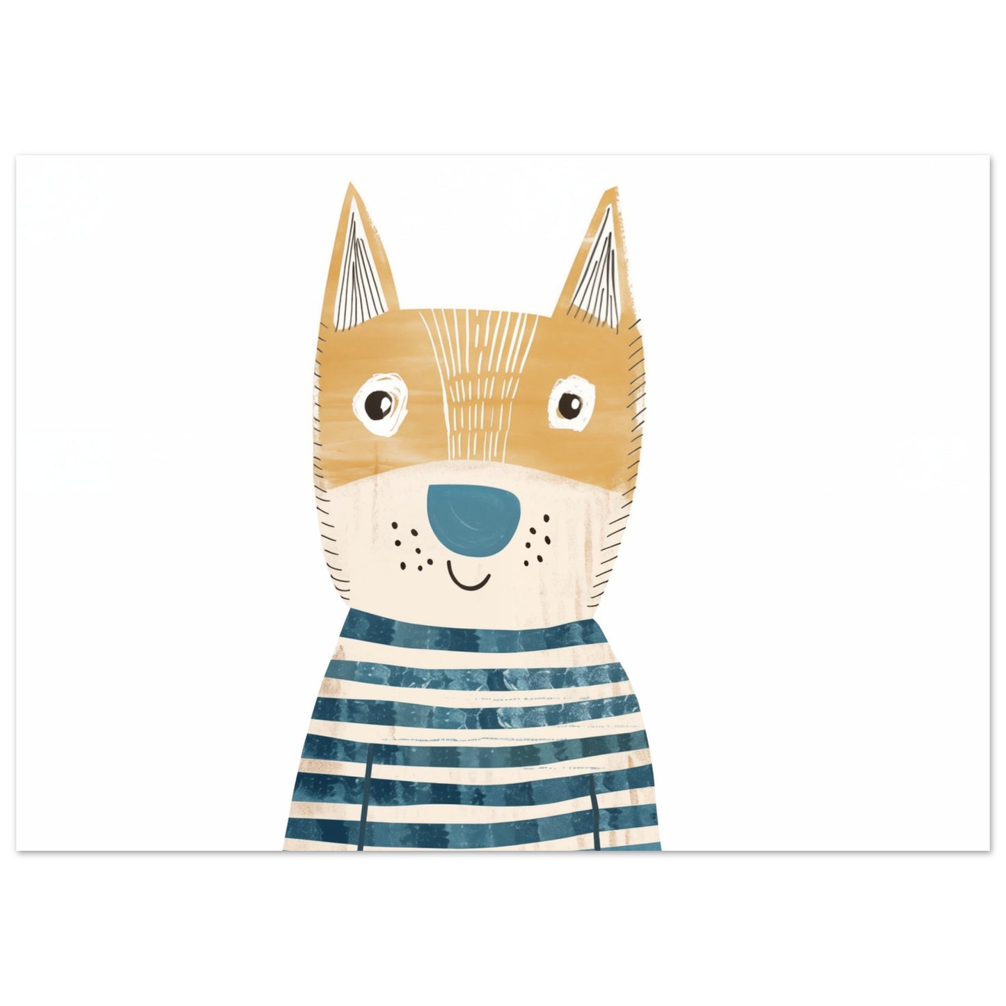 Bodo der freundliche Hund Poster 50x70 cm - Pixara