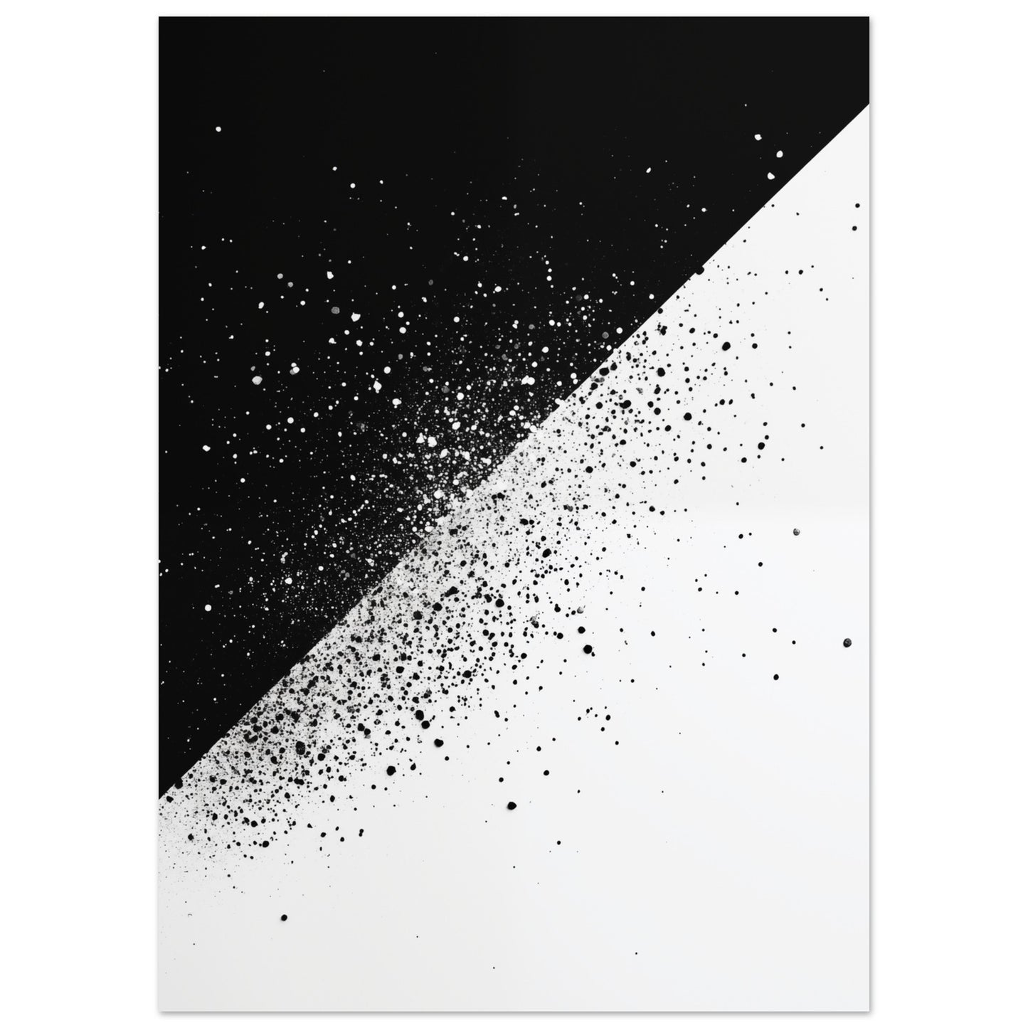 Schwarz-Weiß-Splitter 2 Poster 50x70 cm - Pixara