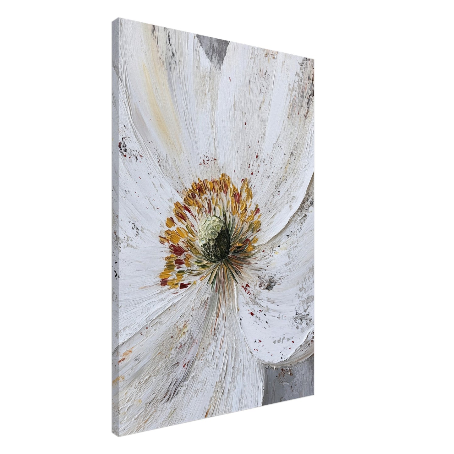 Weiße Blume in Nahaufnahme Leinwand 60x90 cm - Pixara