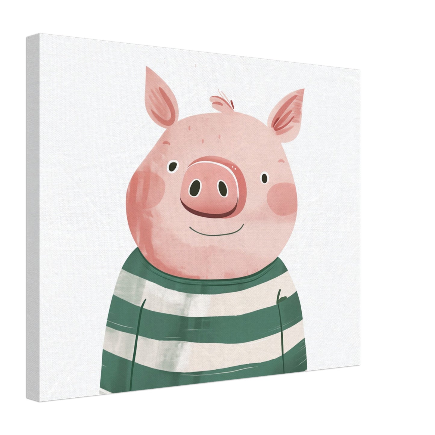 Hanky das fröhliche Schweinchen Leinwand 40x50 cm - Pixara