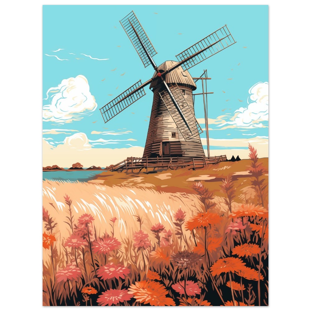Amber-Mühle 30x40 cm - Pixara