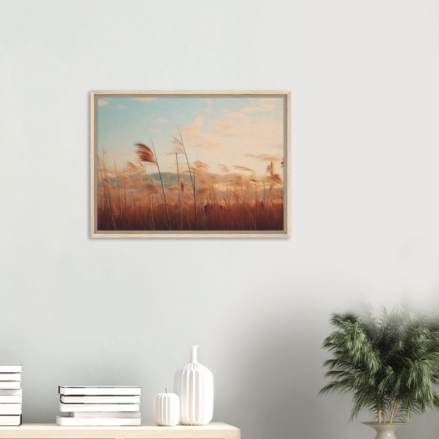 Flüstern des Feldes | Gerahmte Leinwand - Pixara