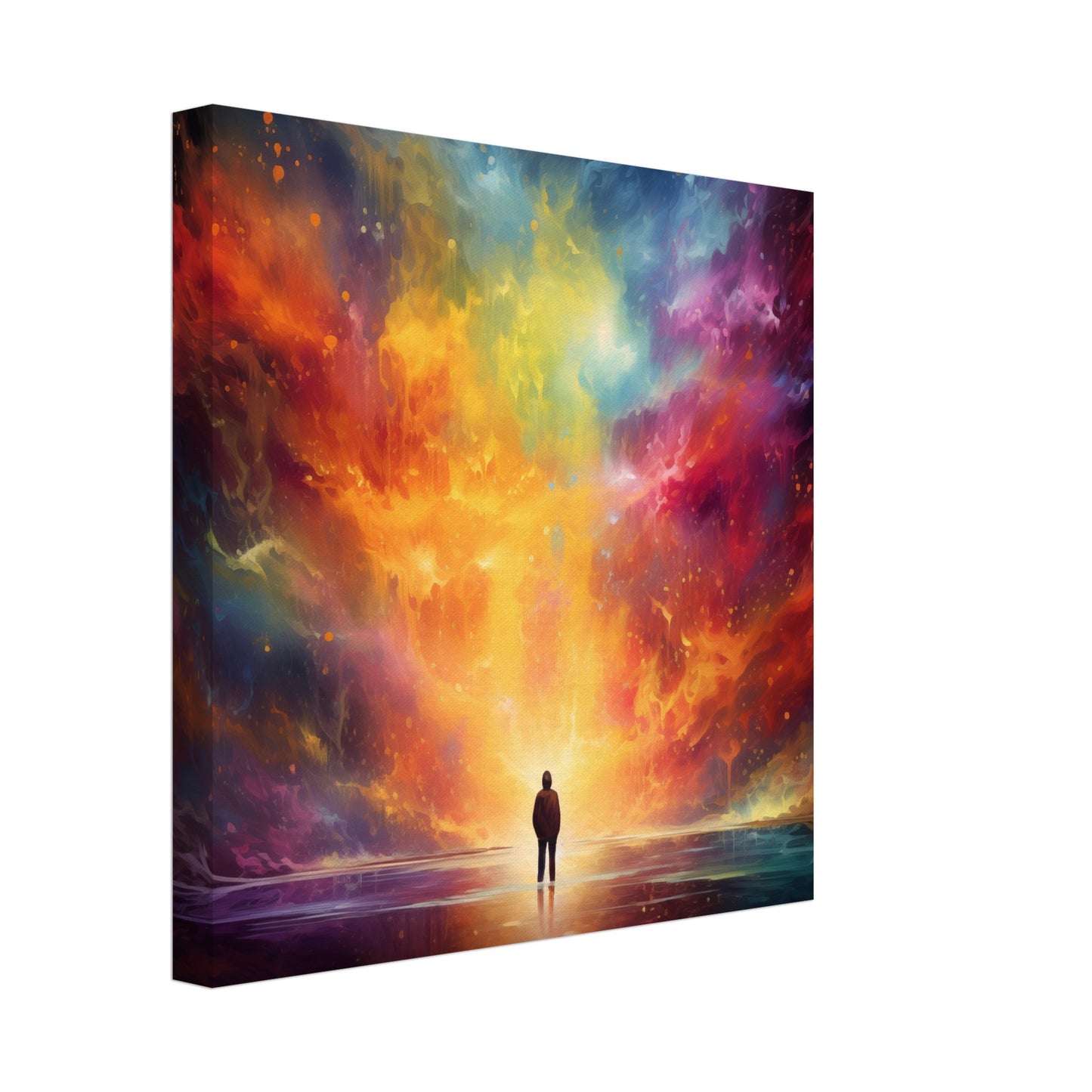 Farbexplosion Leinwand 30x30 cm - Pixara