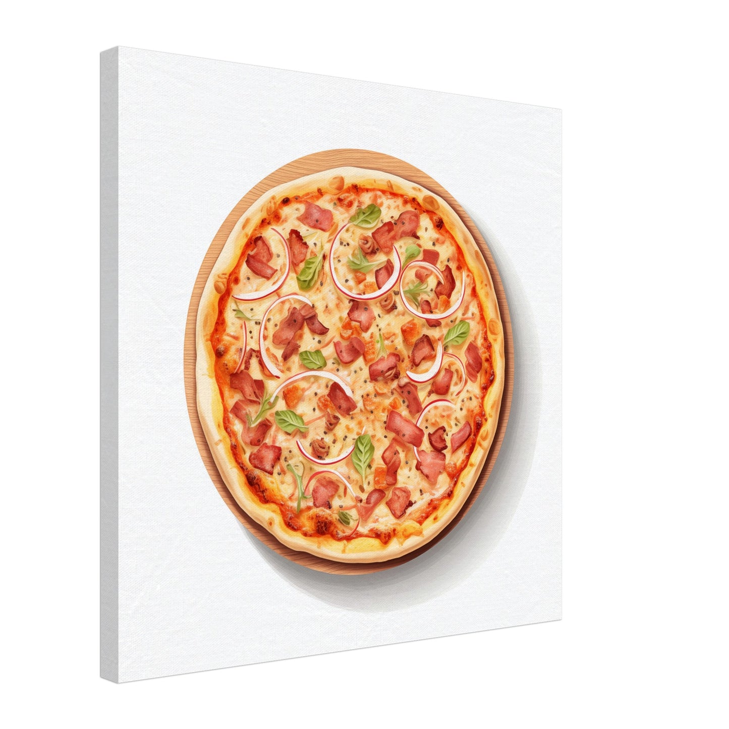Klassische Pizza Leinwand 50x50 cm - Pixara