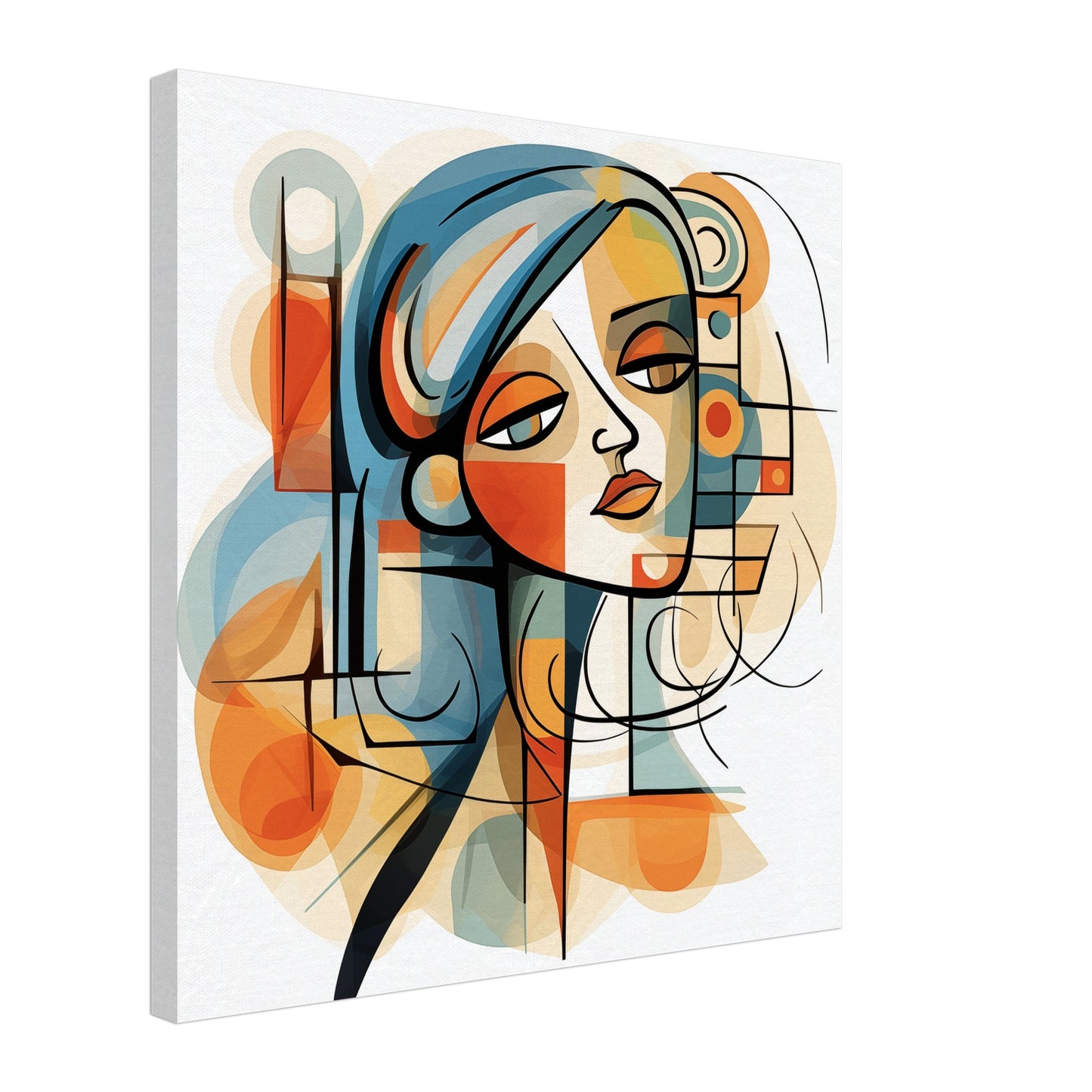 Geometrische Verschmelzung Leinwand 50x50 cm - Pixara