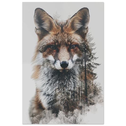 Fuchs und Wald 60x90 cm - Pixara