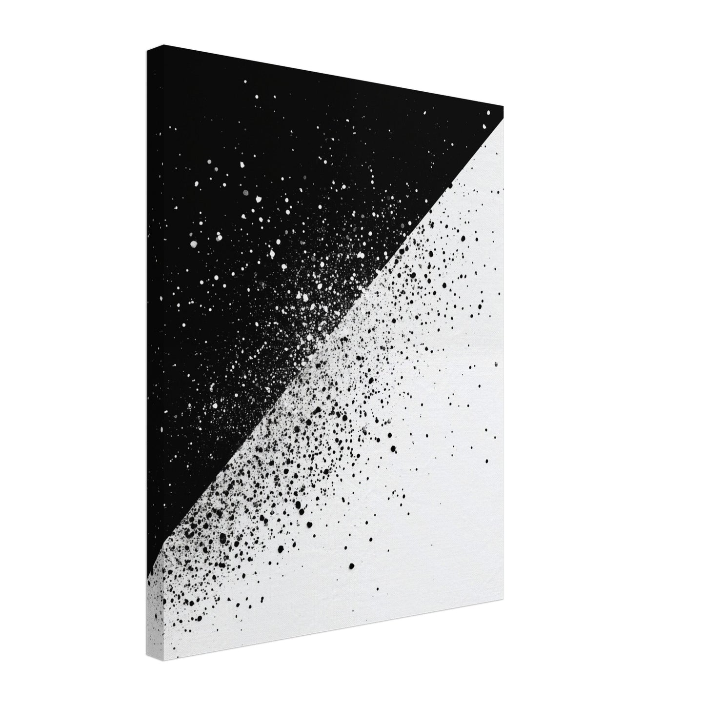 Schwarz-Weiß-Splitter 2 Leinwand 40x50 cm - Pixara