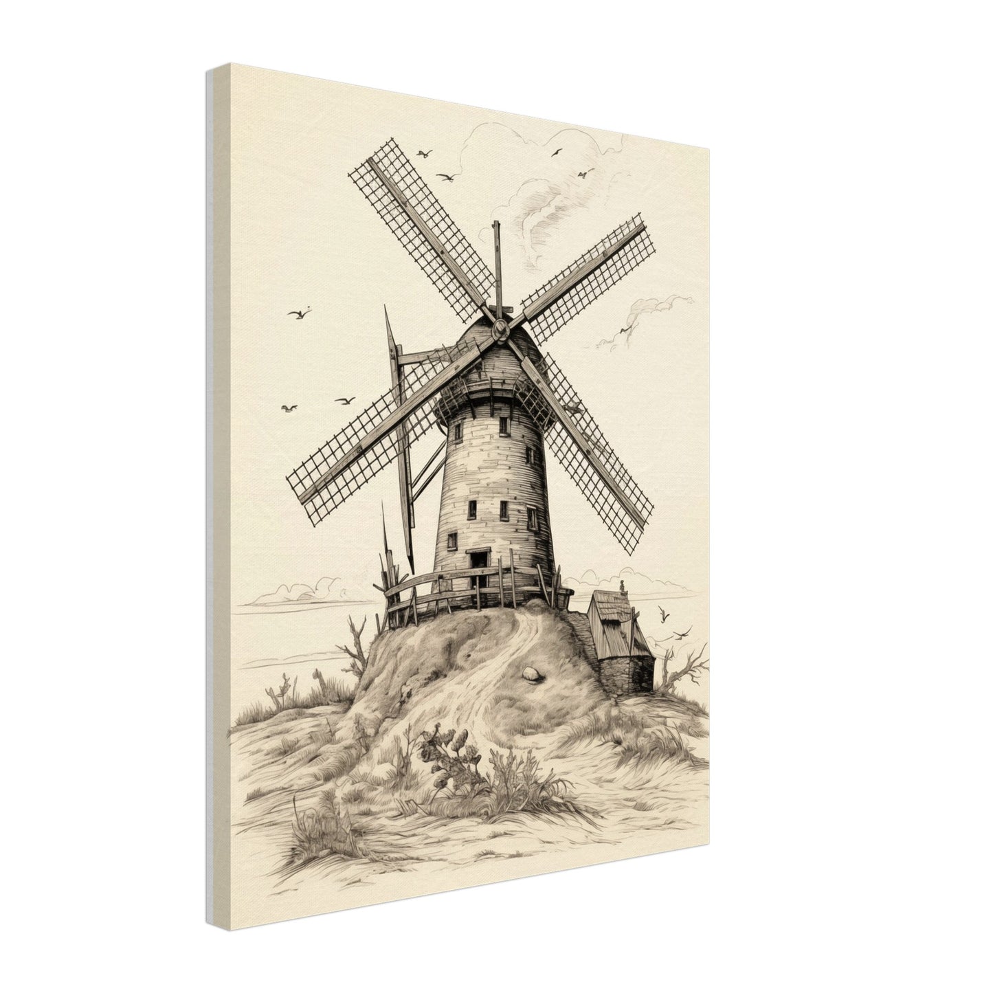 Haverbeck-Mühle Leinwand 40x50 cm - Pixara