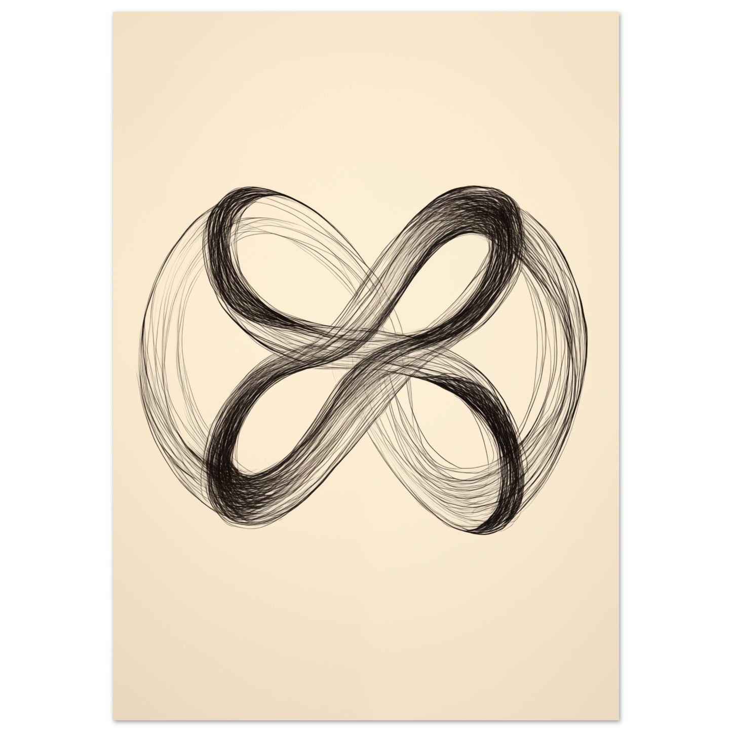 Unendlichkeit – Minimalistische Linienkunst 50x70 cm - Pixara
