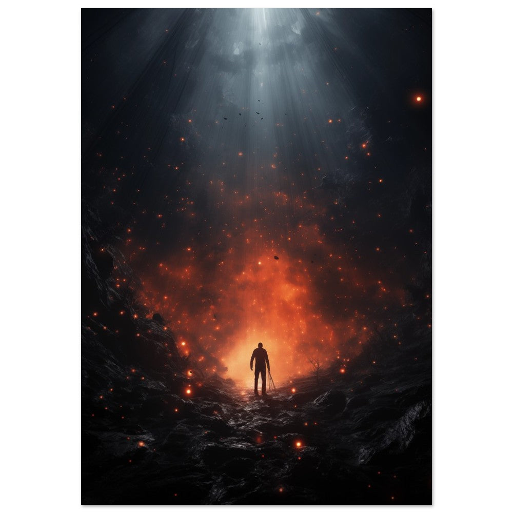 "Caius" Wanderer der Aschewelten Poster A4 21x29.7 cm - Pixara
