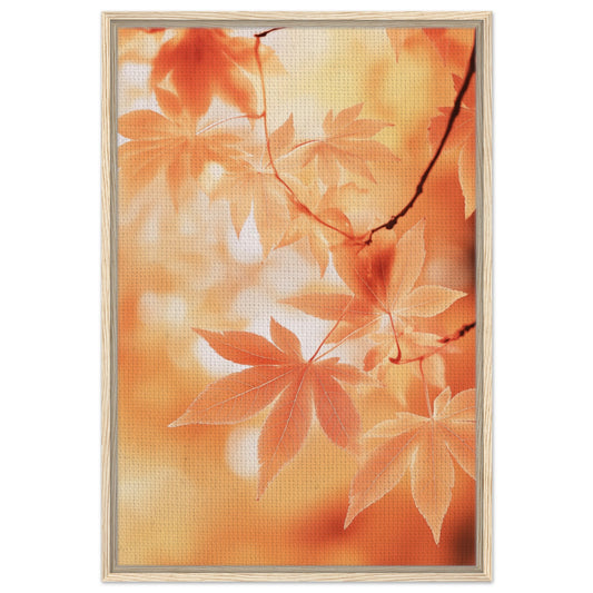 Japanischer Ahorn im Herbstlicht | Gerahmte Leinwand Holzrahmen 60x90 cm - Pixara