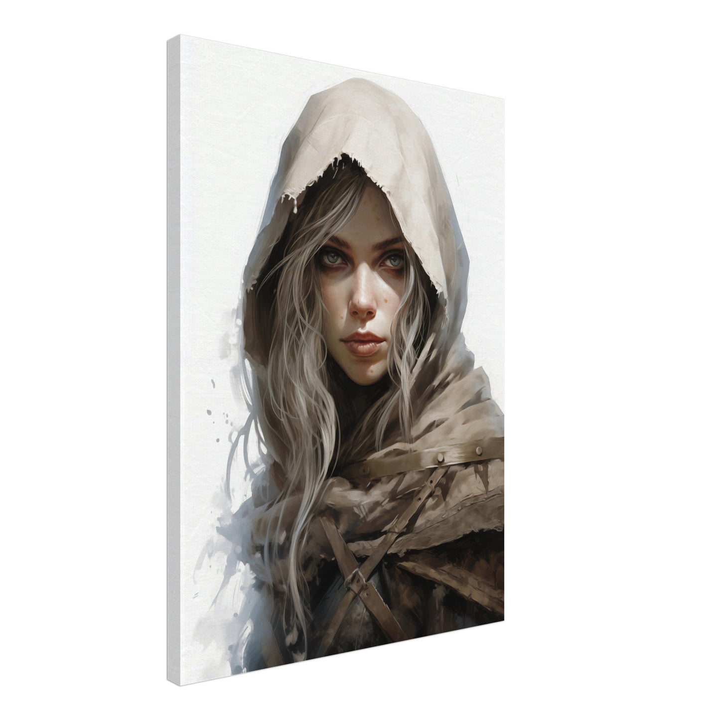 Die Schattenläuferin "Lyra Schleierblick" Leinwand 50x70 cm - Pixara