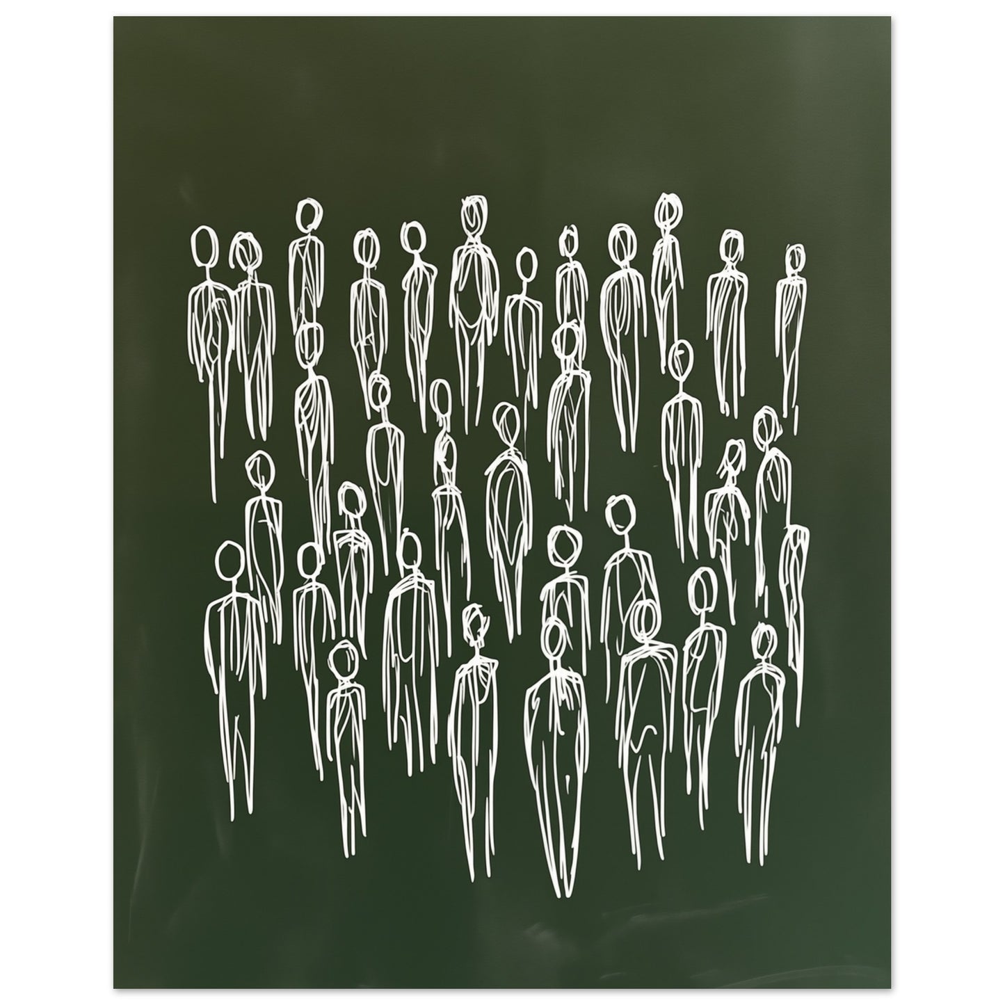 Die Menschenmenge Poster 20x25 cm - Pixara