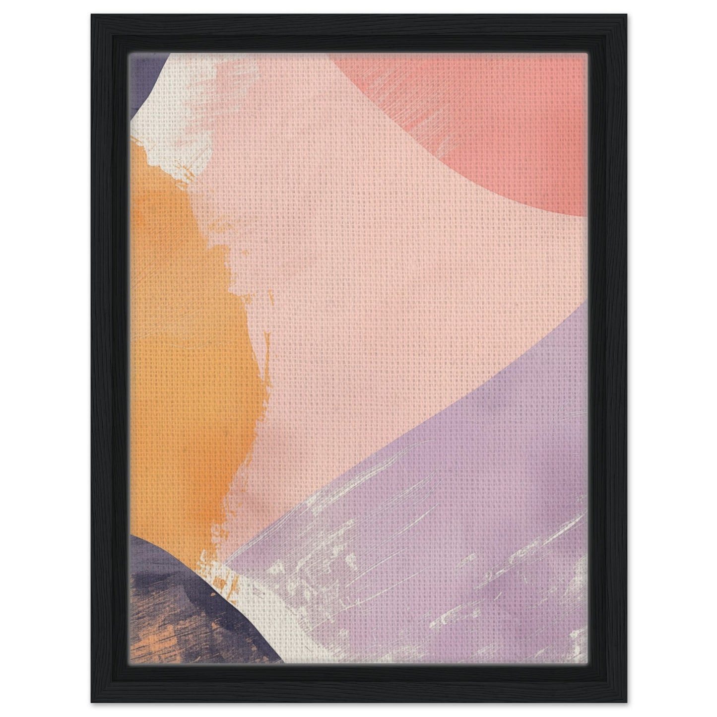 Geometrische Morgenröte | Gerahmte Leinwand Schwarzer Rahmen 30x40 cm - Pixara