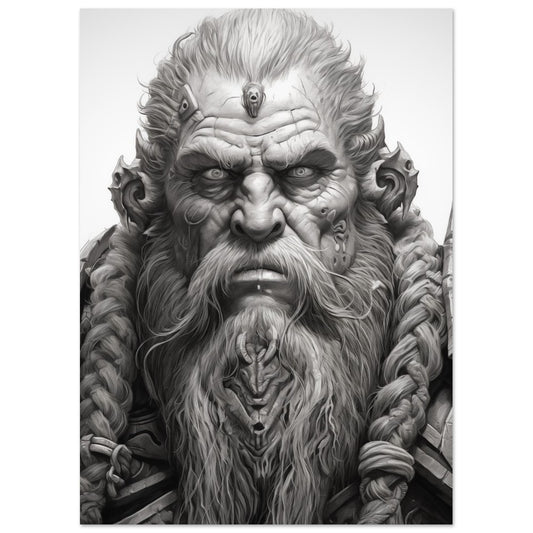 "Throrik Eisenbart" Schamane aus dem Bergreich 13x18 cm - Pixara