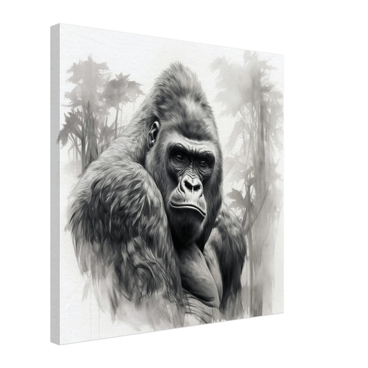 Grübelnder König Leinwand 50x50 cm - Pixara
