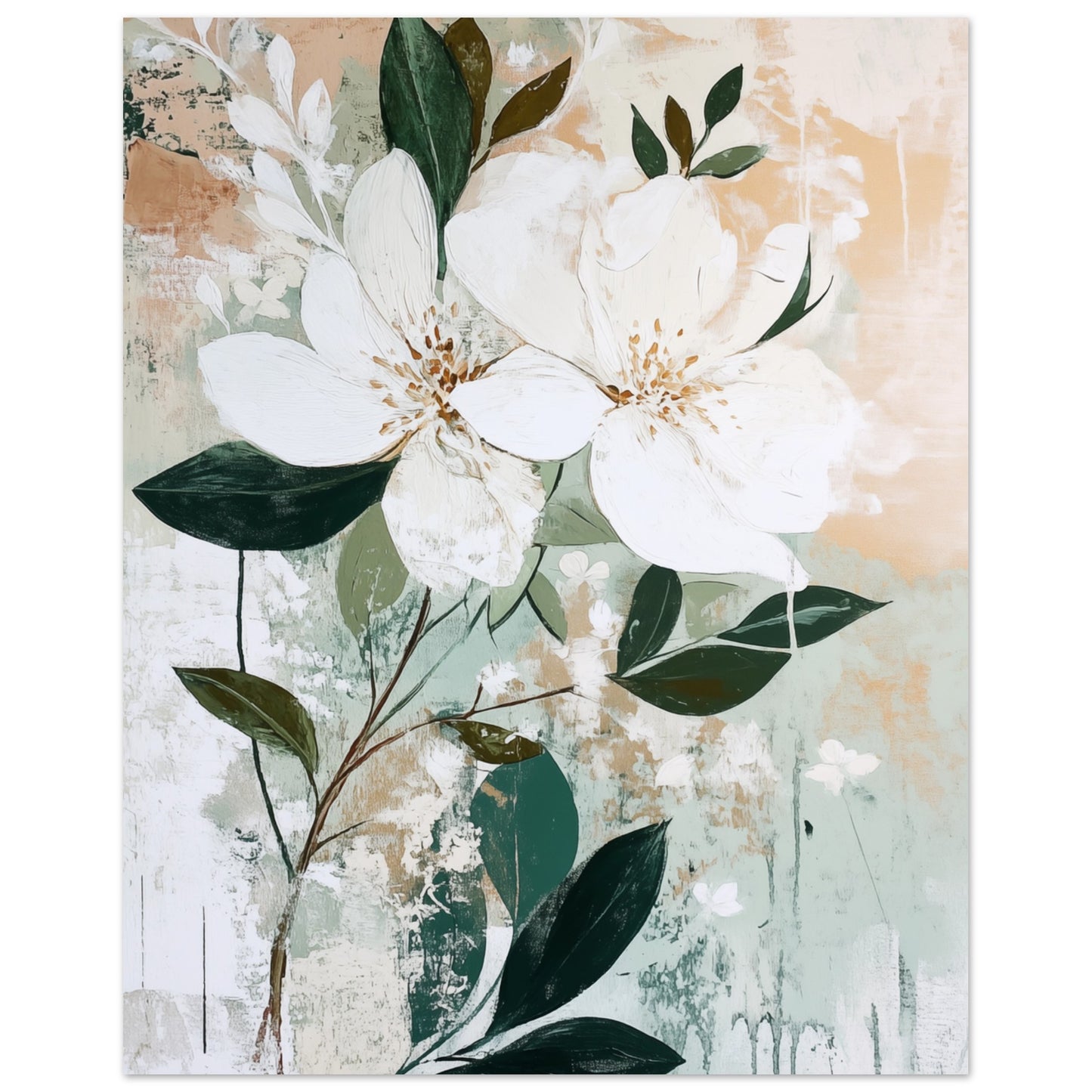 Frühlingszauber - Abstrakte Blumenpracht 20x25 cm - Pixara