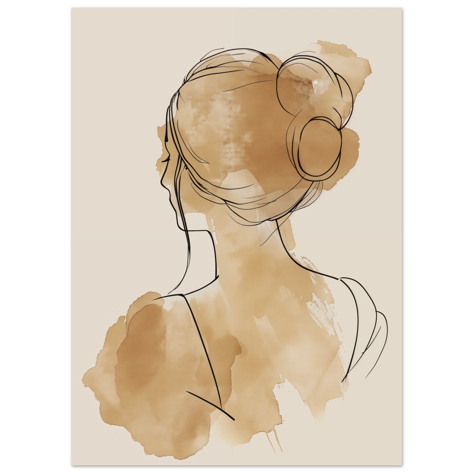 Goldene Reflexion Poster 13x18 cm - Pixara
