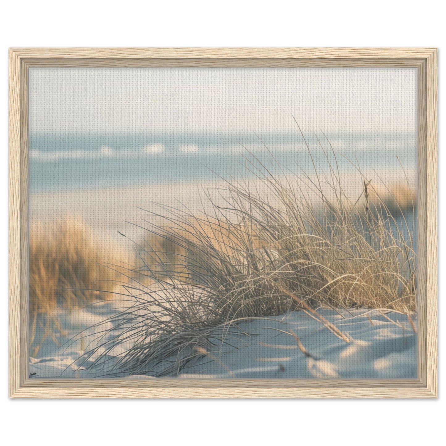 Sand und Schilf | Gerahmte Leinwand Holzrahmen 40x50 cm - Pixara
