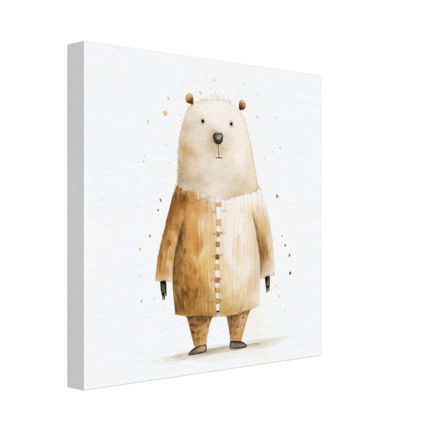 Bär "Bruno" Leinwand 30x30 cm - Pixara