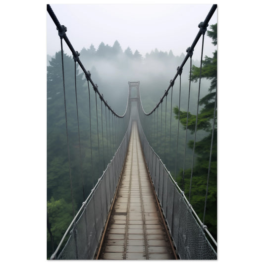 Nebelbrücke Poster 60x90 cm - Pixara