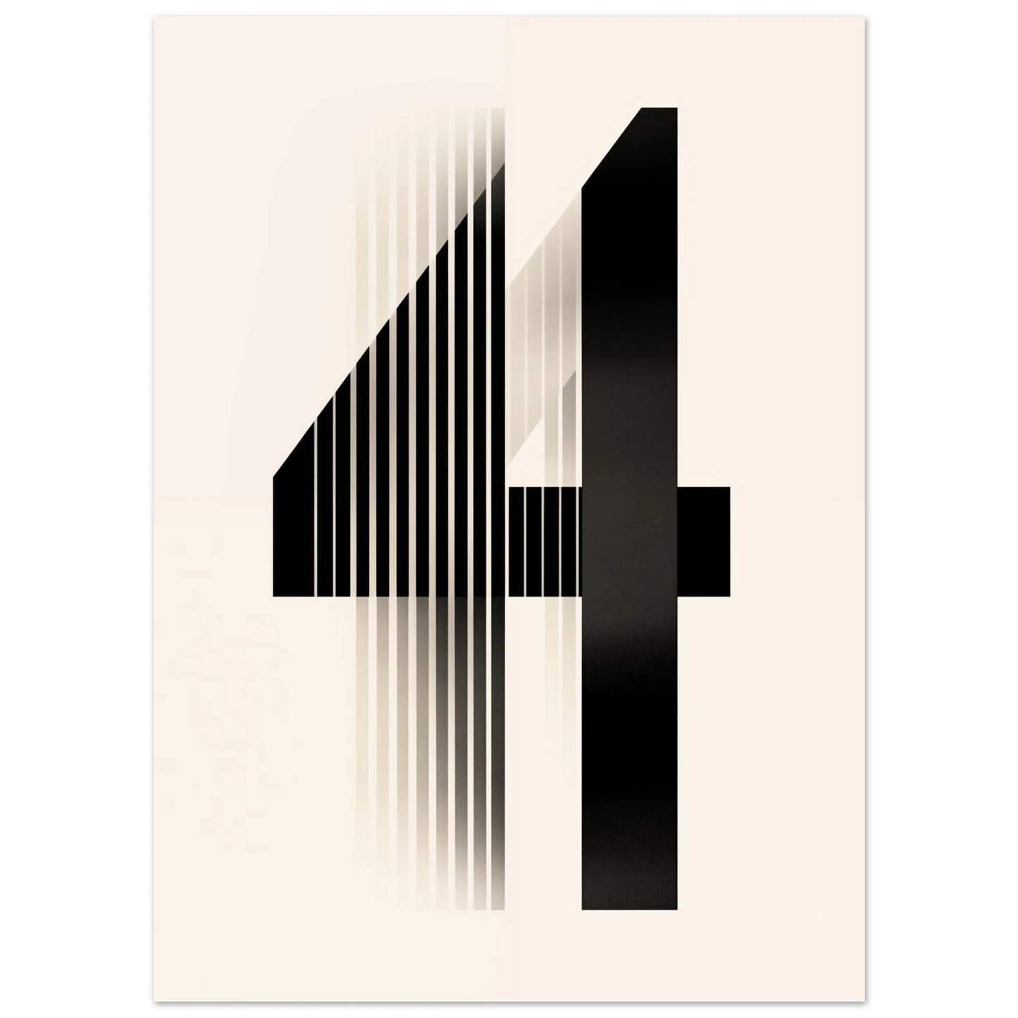 Typografische Illusion – Moderne geometrische Komposition Poster 13x18 cm - Pixara