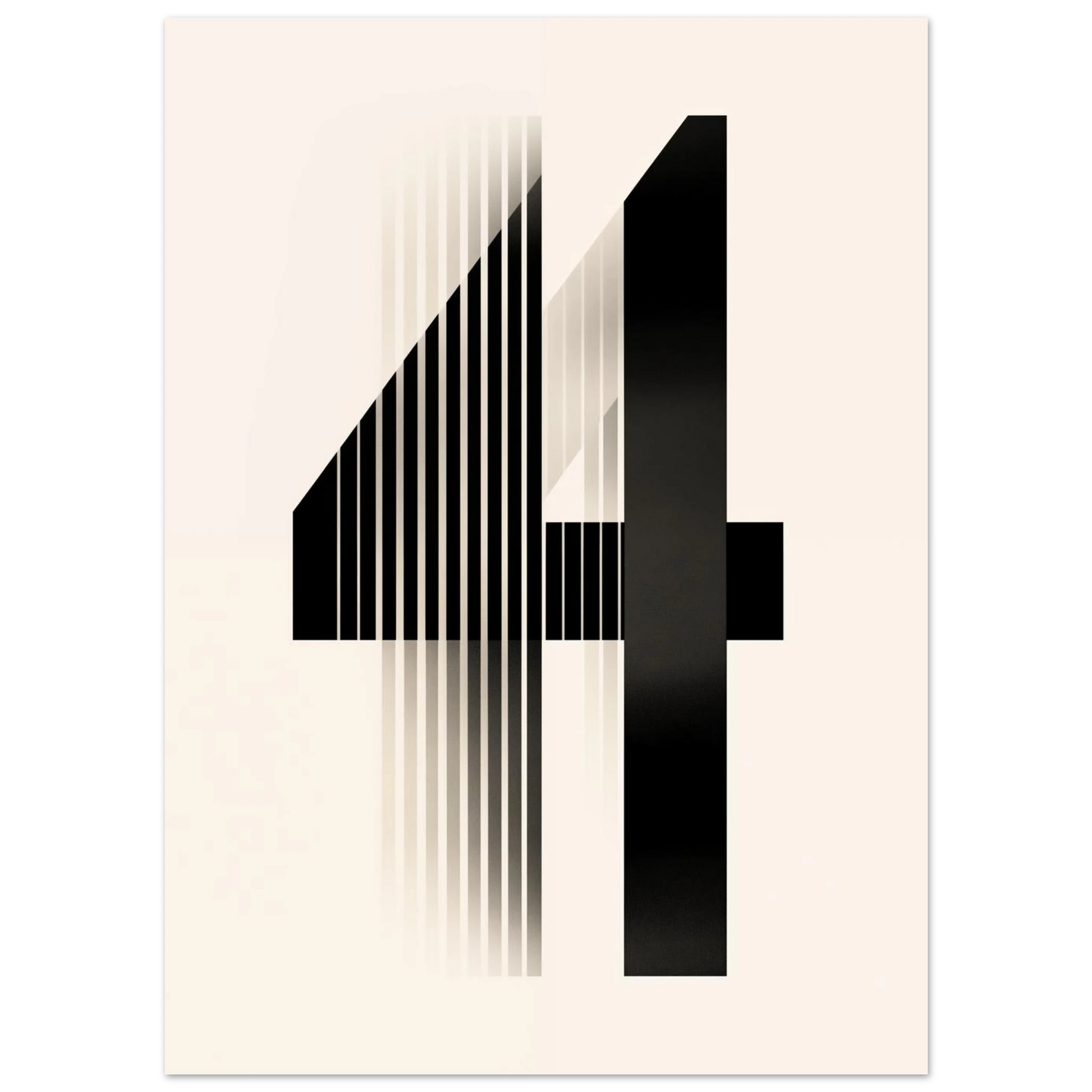 Typografische Illusion – Moderne geometrische Komposition Poster 13x18 cm - Pixara