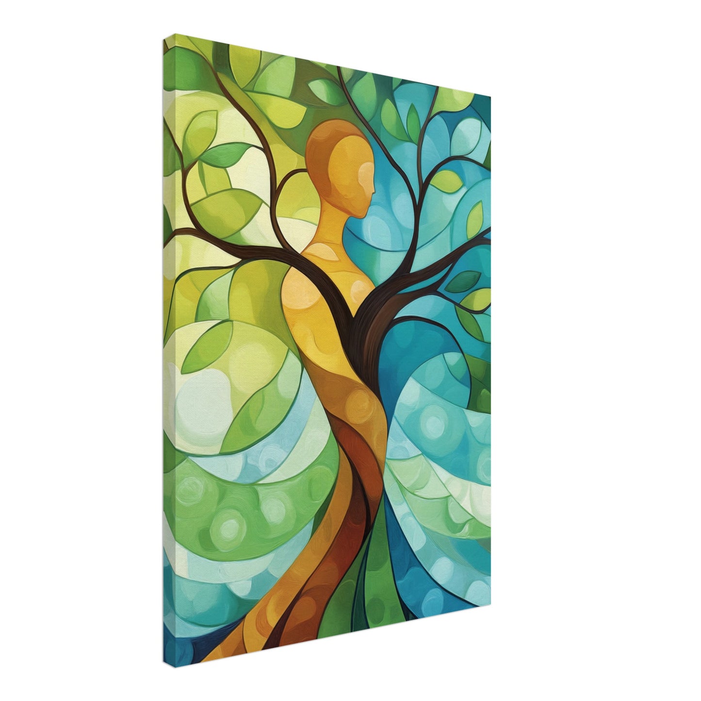 Die Symbiose von Mensch und Natur Leinwand 50x70 cm - Pixara