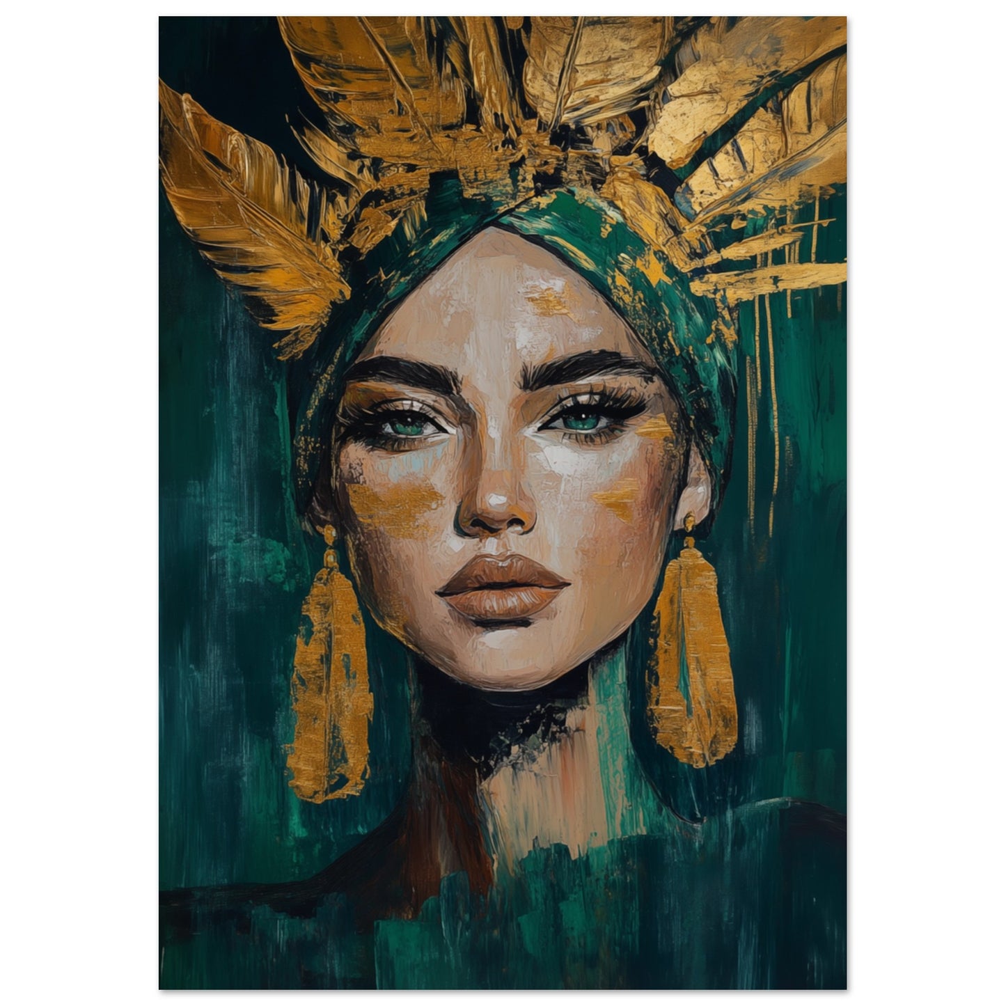 Goldene Stärke Poster A4 21x29.7 cm - Pixara